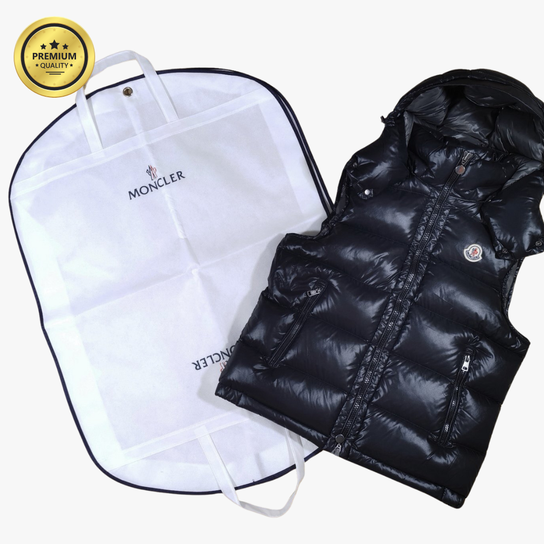Black Vest BORMES [Premium Quality] Detachable Hooded Puffer Jacket