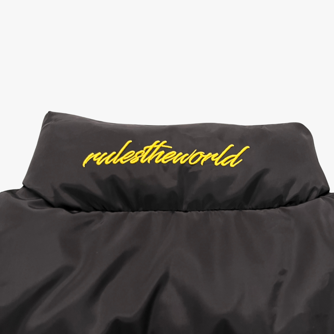 Black/ Yellow Bolo Puffer Jacket