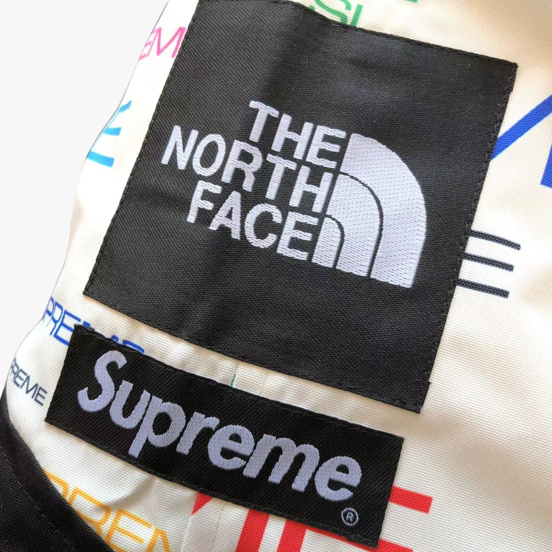 TNF x SPRM White Detachable Hood Puffer Jacket