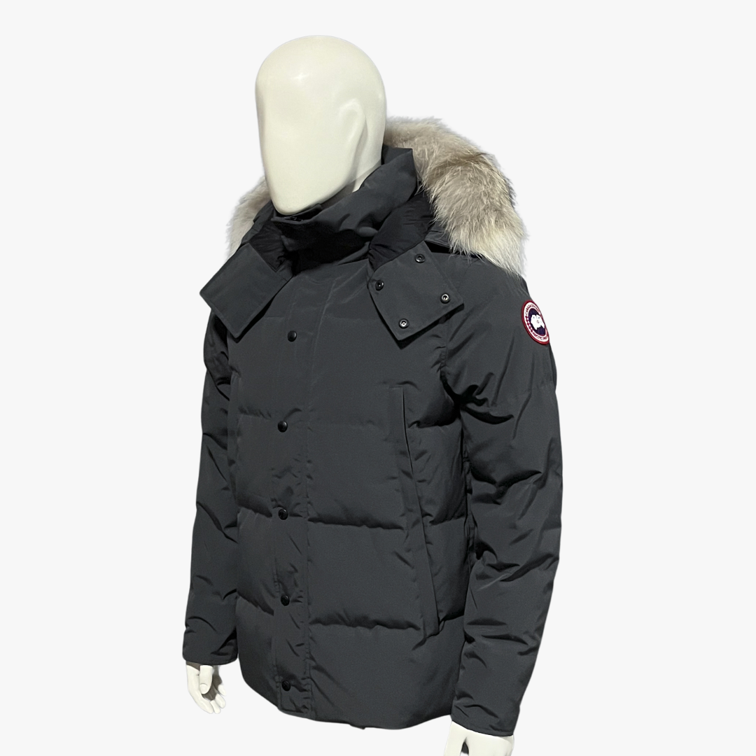 Metalic Grey/ Red Label Wyndham Hooded Puffer Jacket