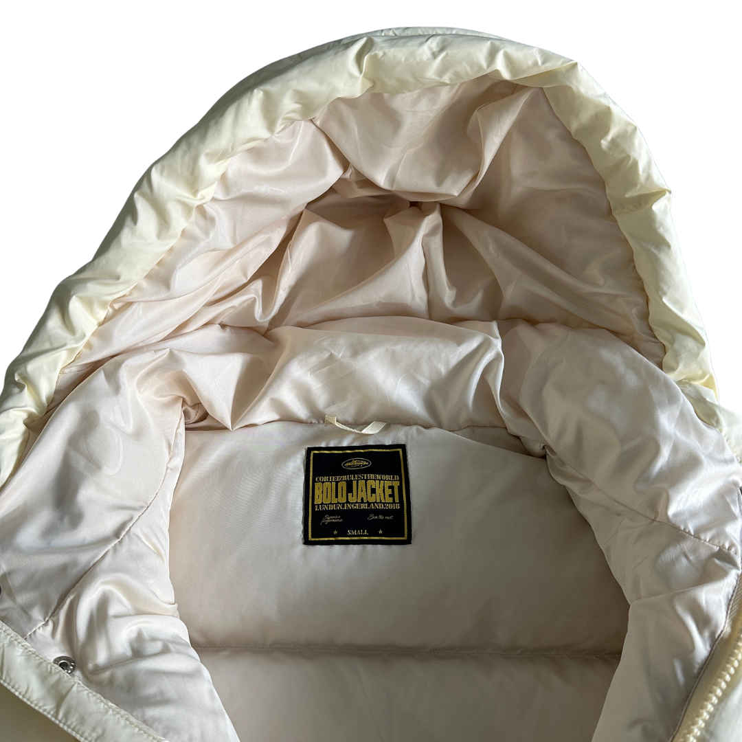 White Bolo V2 Hooded Puffer Jacket