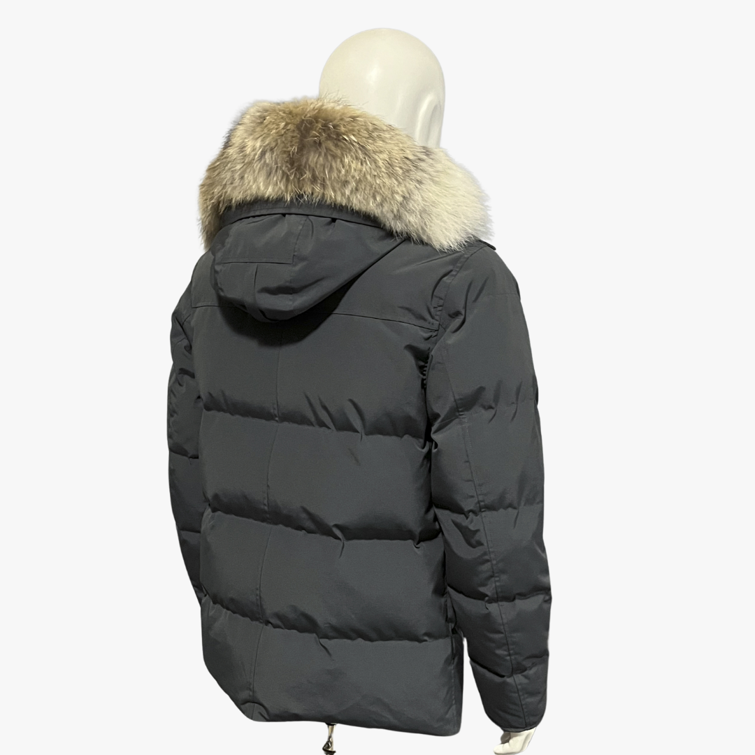 Metalic Grey/ Black Label Wyndham Hooded Puffer Jacket