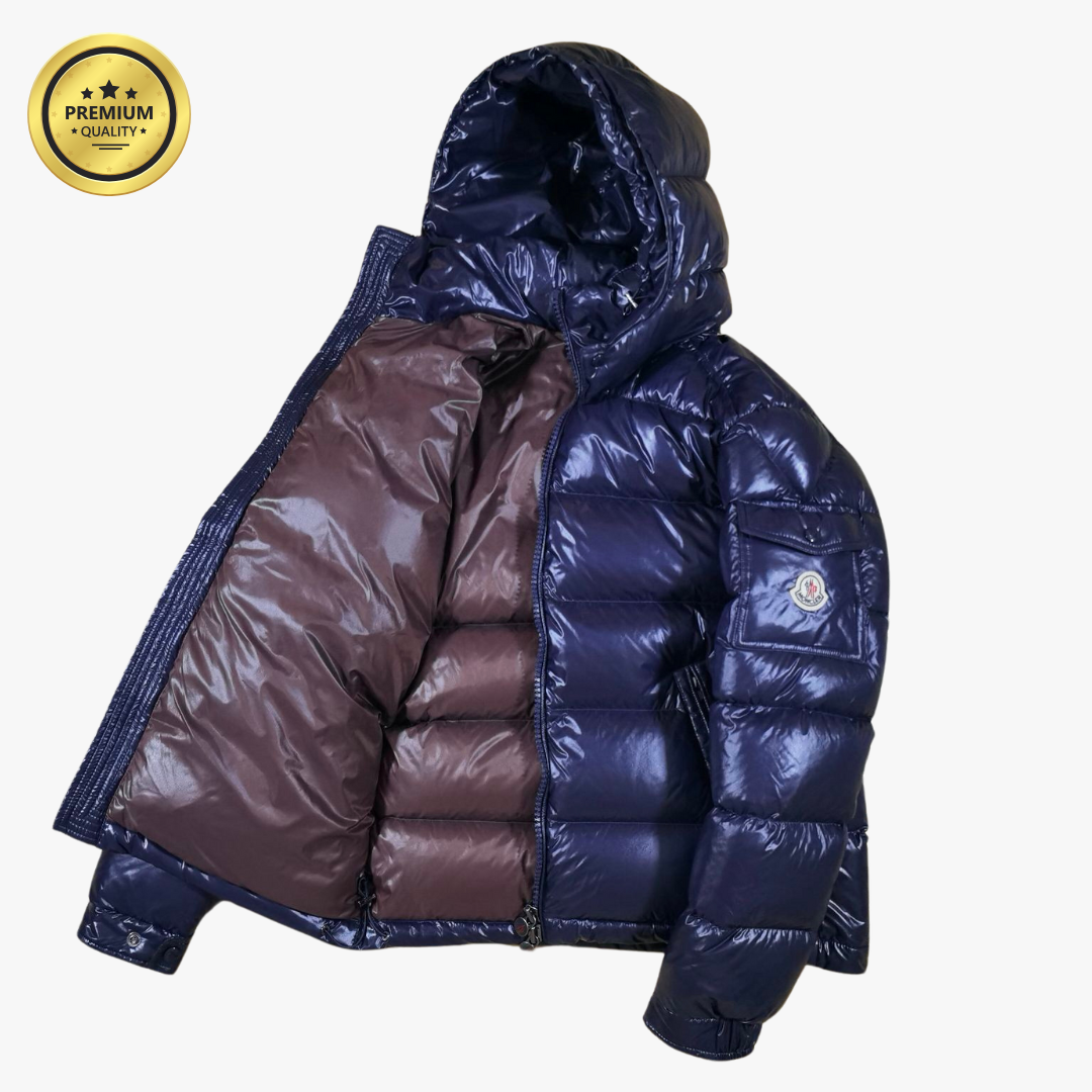 Navy Blue MAYA [Premium Quality] Hooded Puffer Jacket