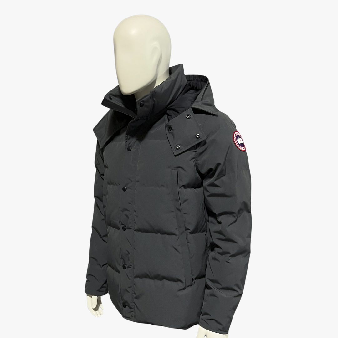 Metalic Grey/ Red Label Wyndham Hooded Puffer Jacket