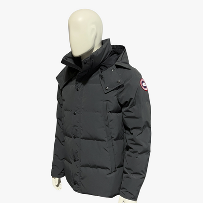 Metalic Grey/ Red Label Wyndham Hooded Puffer Jacket