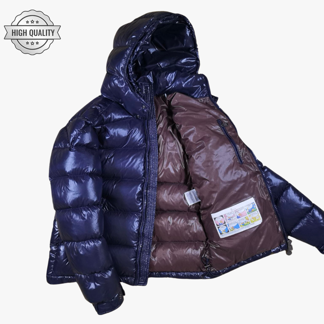 Navy Blue MAYA [High Quality] Hooded Puffer Jacket