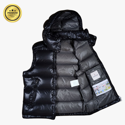 Black Vest BORMES [Premium Quality] Detachable Hooded Puffer Jacket
