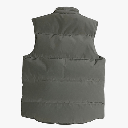 Metalic Grey/ Red Label Garson Vest Puffer Jacket