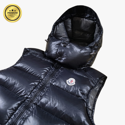 Black Vest BORMES [Premium Quality] Detachable Hooded Puffer Jacket