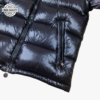 Black MAYA [High Quality] Hooded Puffer Jacket