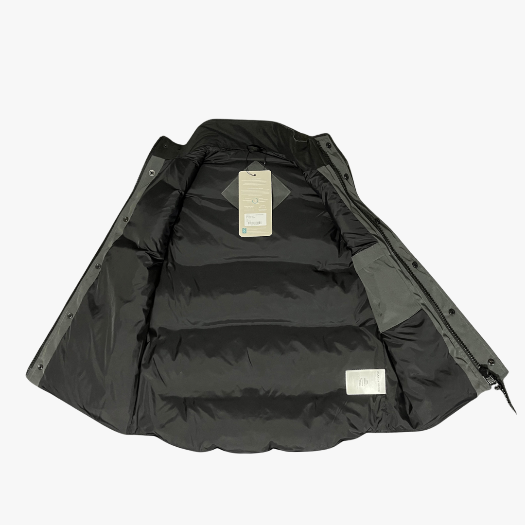 Metalic Grey/ Red Label Garson Vest Puffer Jacket