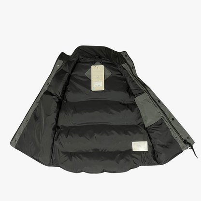 Metalic Grey/ Red Label Garson Vest Puffer Jacket