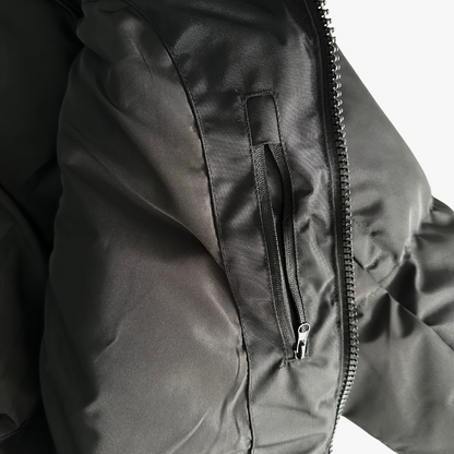 Black Decoded Hooded Puffer Jacket