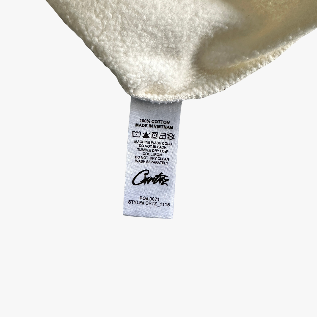 White Satin C-star Applique Hoodie