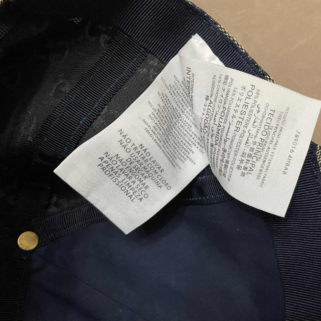 Grey G Cap With Blue/ Red Front Web Stripe