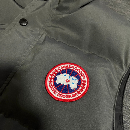 Metalic Grey/ Red Label Garson Vest Puffer Jacket