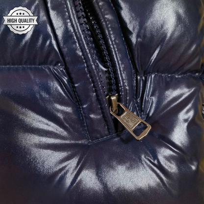 Navy Blue MAYA [High Quality] Hooded Puffer Jacket