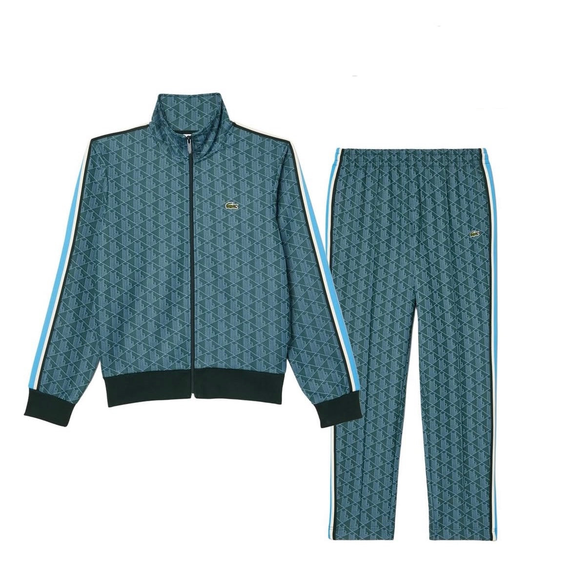 Lac0st3 Paris Jacquard Monogram Green Set | Άμεσα Διαθέσιμο