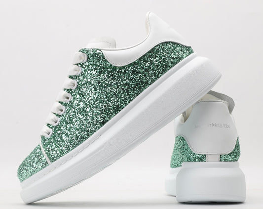 All Strass / White Sole - Emerald Green