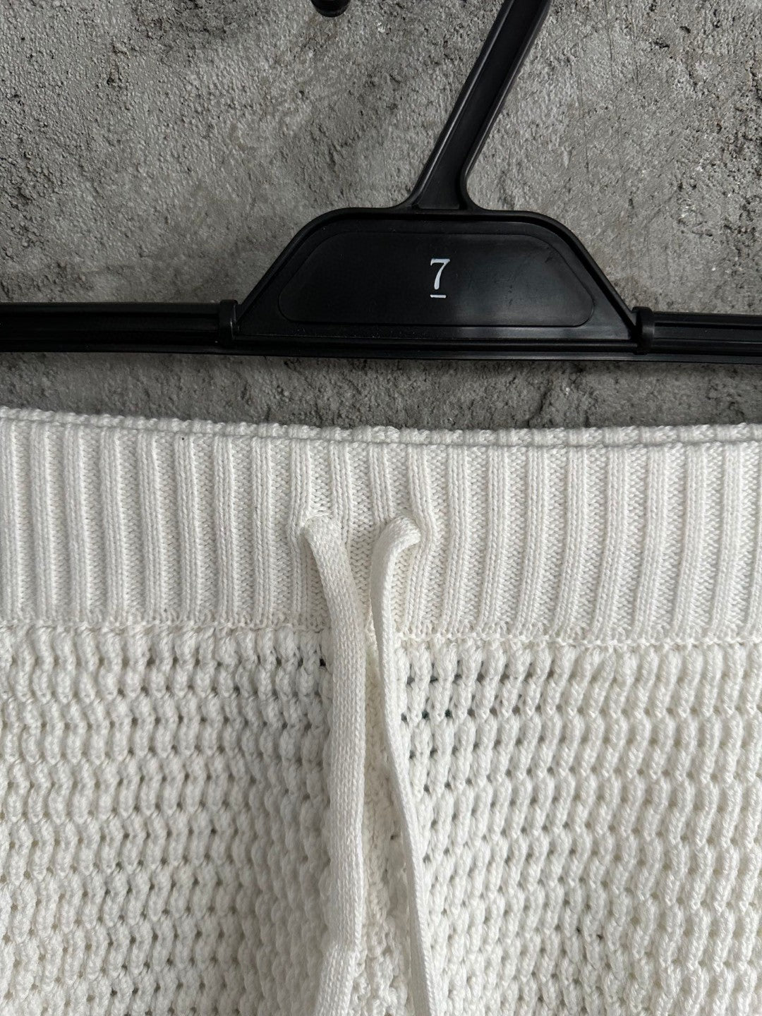 Knitted White/Green - Shorts