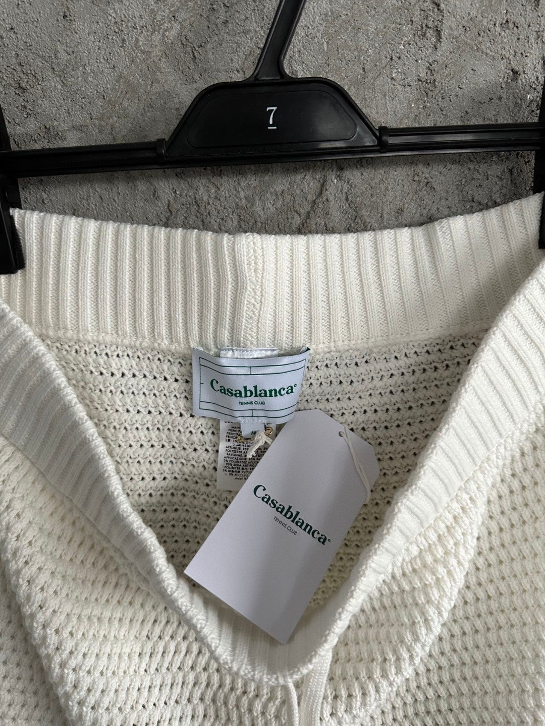 Knitted White/Green - Shorts