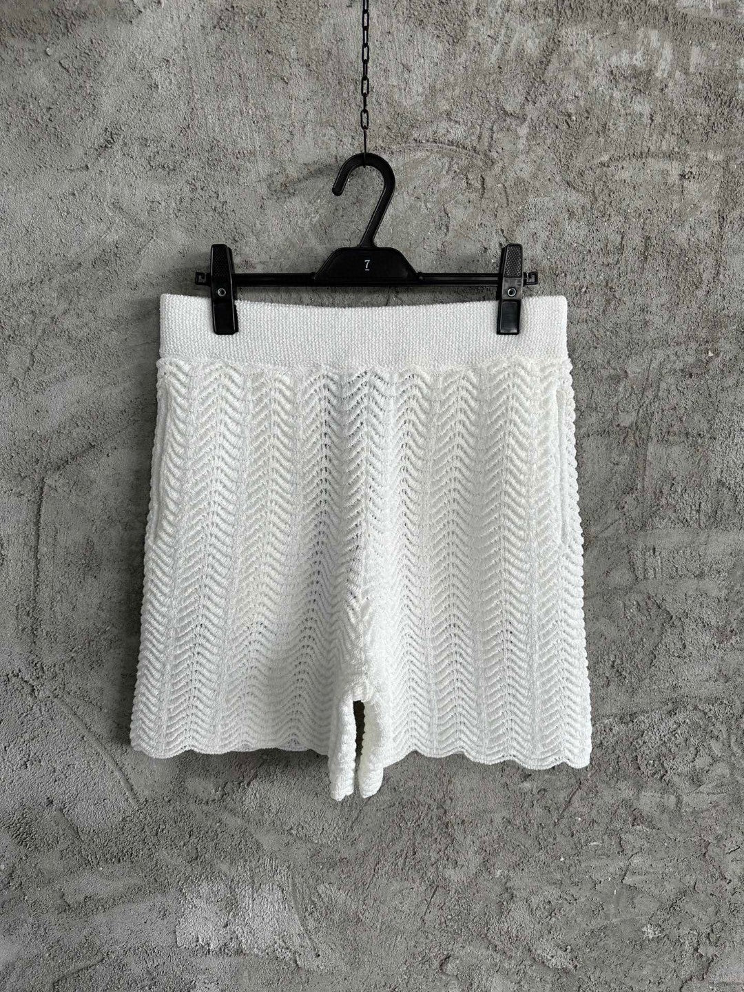 Knitted All White - Shorts