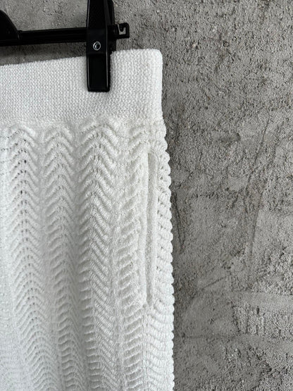 Knitted All White - Shorts