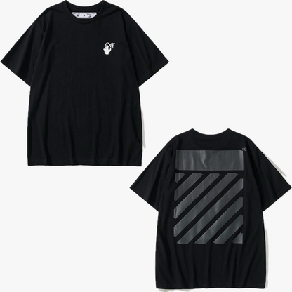 Double Diag/Stripe  - Black