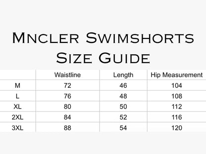 Red-Blue Stripes Swimshorts - Blck/White