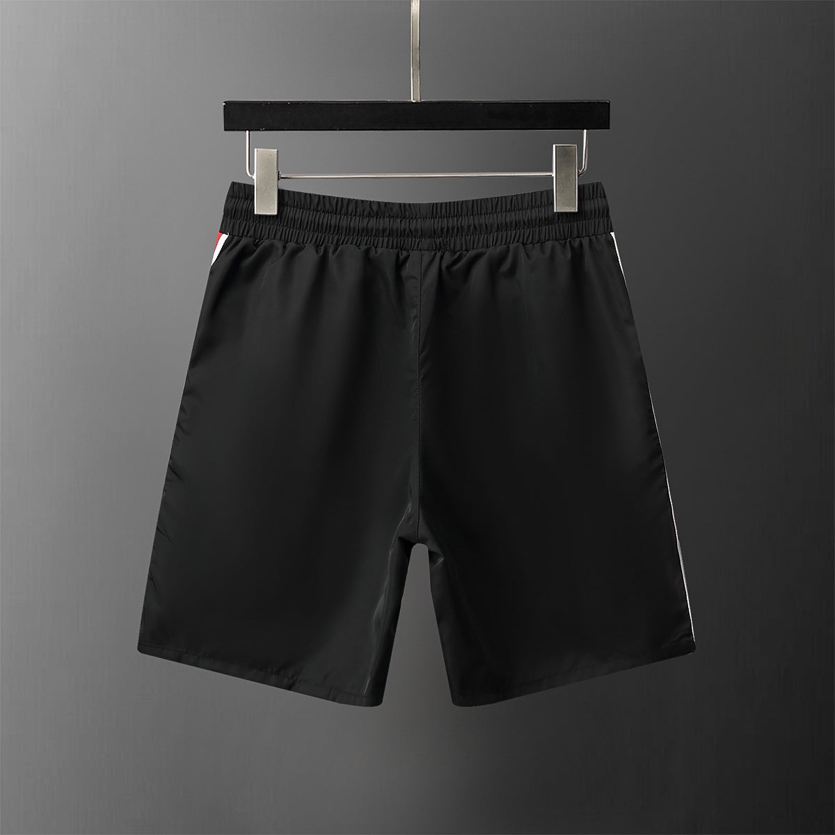 Red-Blue Stripes Swimshorts - Blck/White