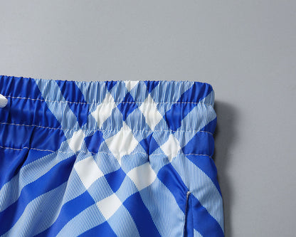 Checkered White-Blue