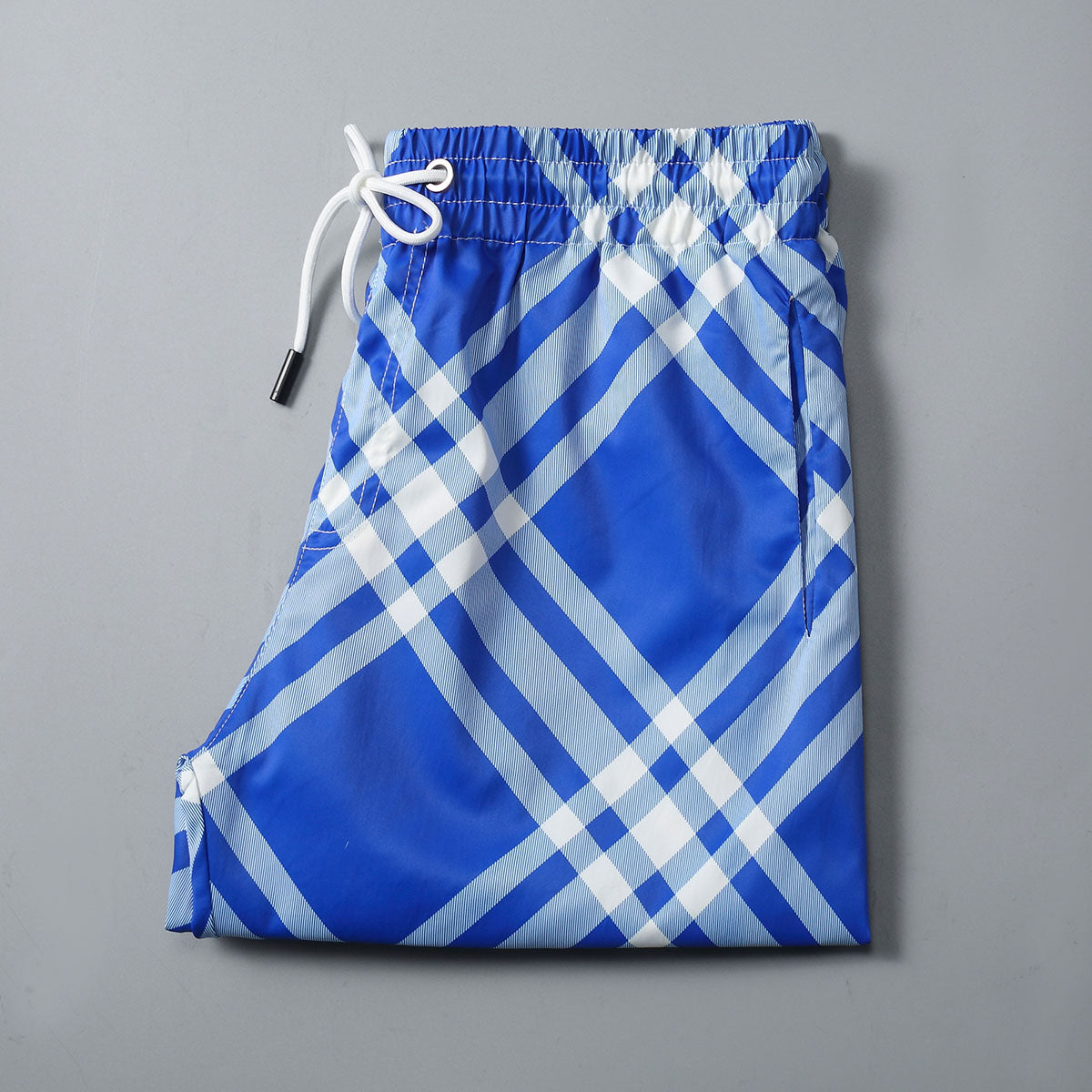 Checkered White-Blue