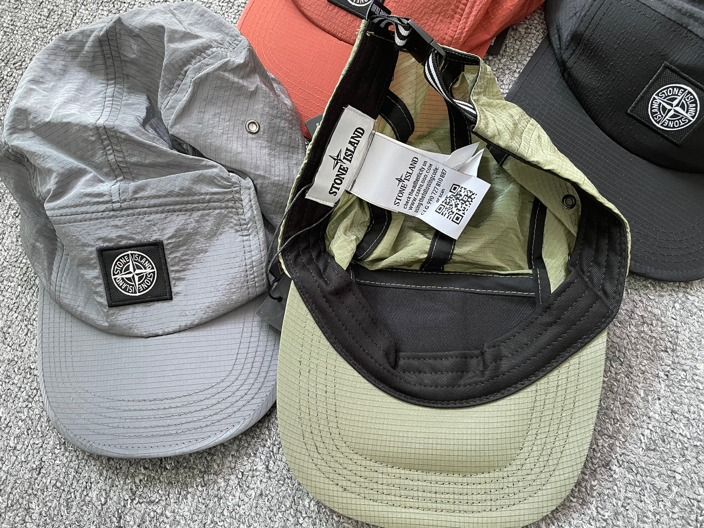 Nylon type Box Logo Caps