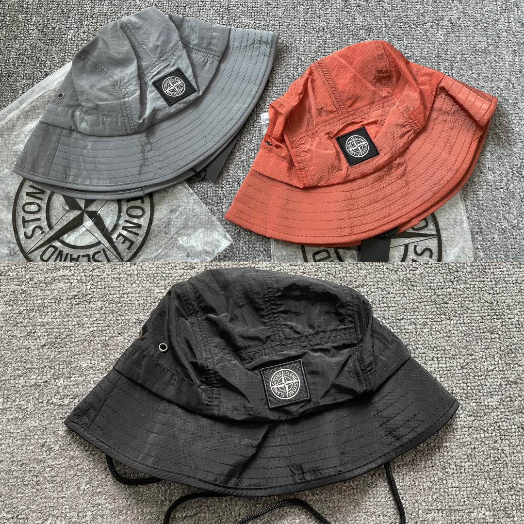 Nylon type Box Logo Bucket-Hat