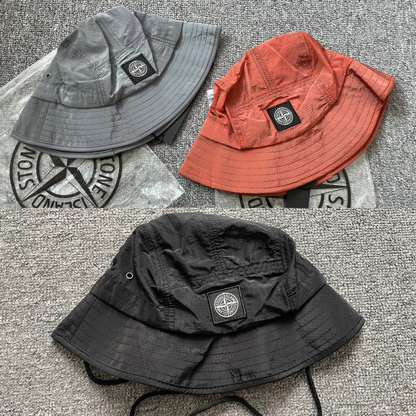 Nylon type Box Logo Bucket-Hat