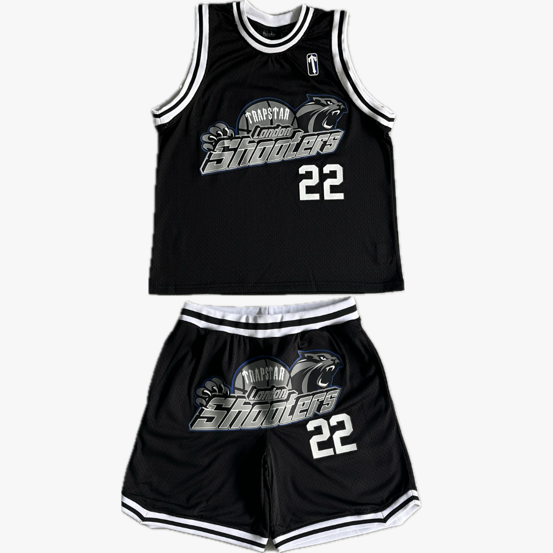 Shooters Mesh Black Jersey Set