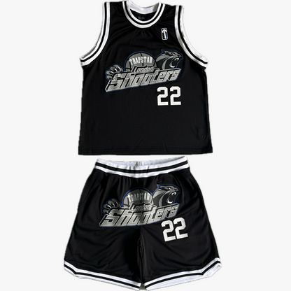 Shooters Mesh Black Jersey Set