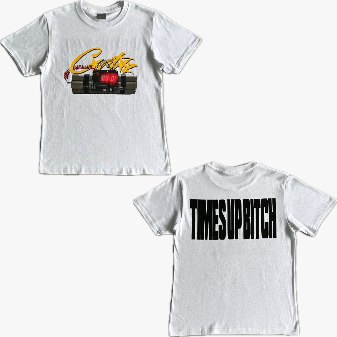 Times Up Btch White Tee