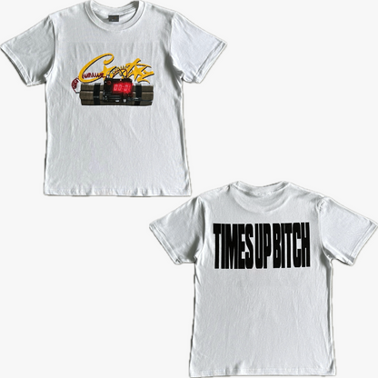 Times Up Btch White Tee