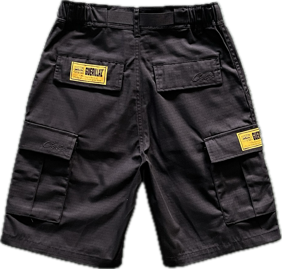 Triple Black Cargo Shorts