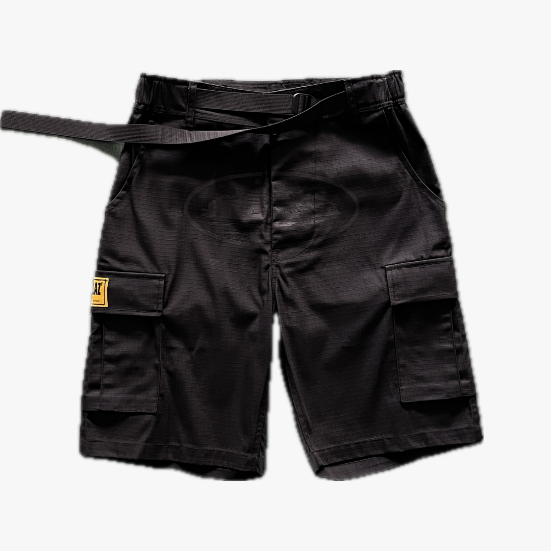 Triple Black Cargo Shorts