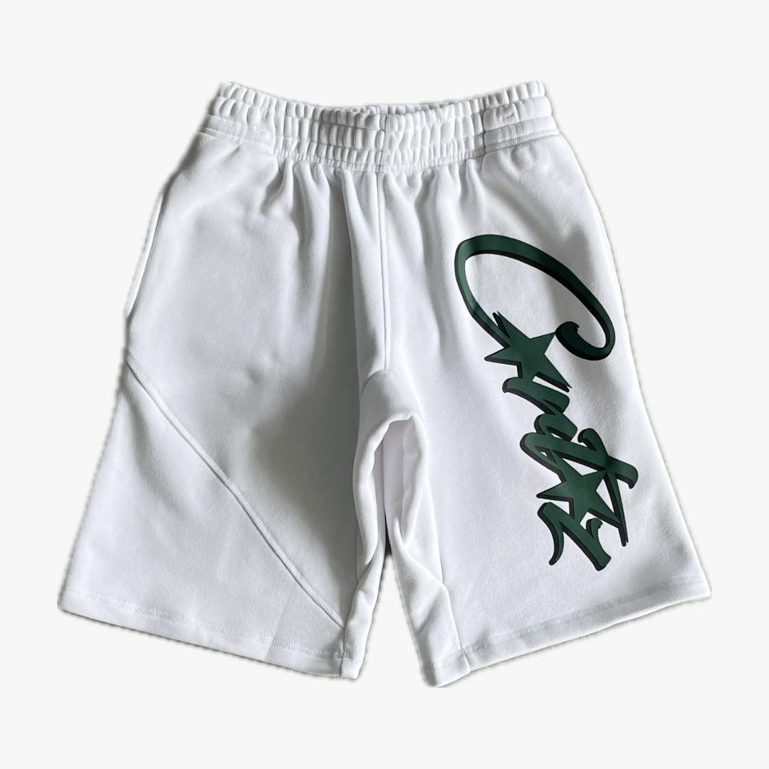 White/Green AllStarz Shorts