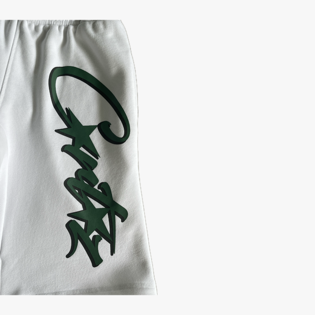White/Green AllStarz Shorts