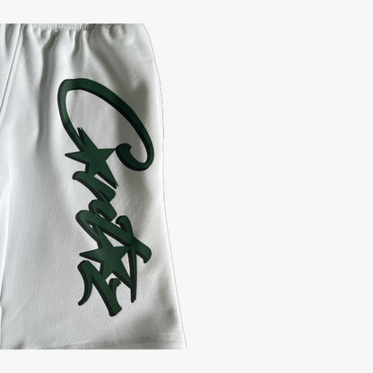 White/Green AllStarz Shorts