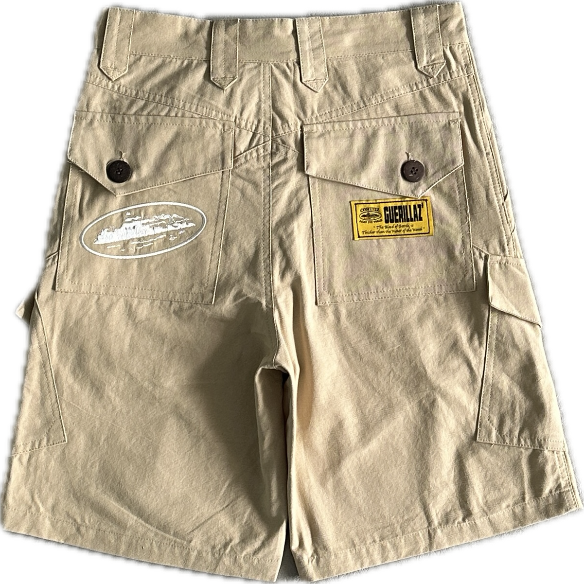 Slant Pocket Khaki Shorts
