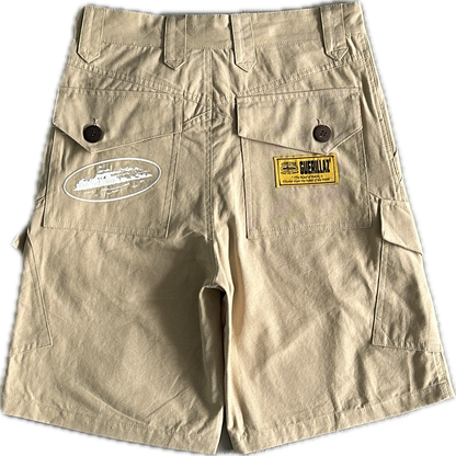 Slant Pocket Khaki Shorts