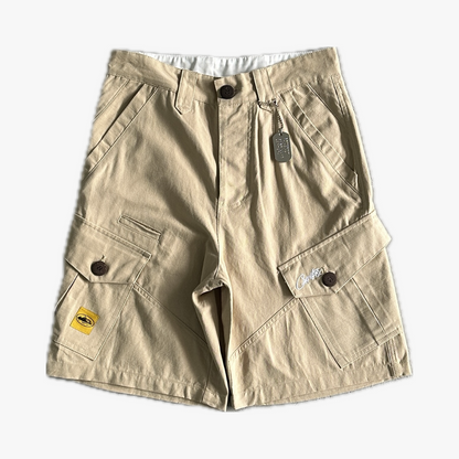 Slant Pocket Khaki Shorts