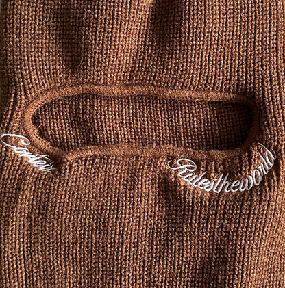 Alcatraz Rules The Word Brown Balaclava