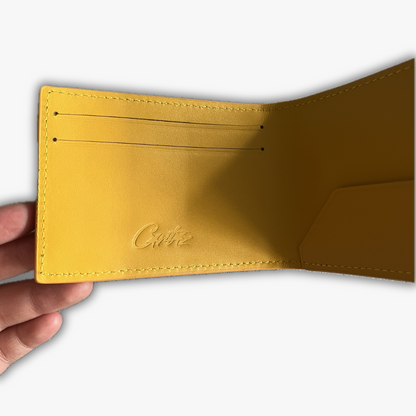 Crtz Card Holder Yellow (Genuine Leather)