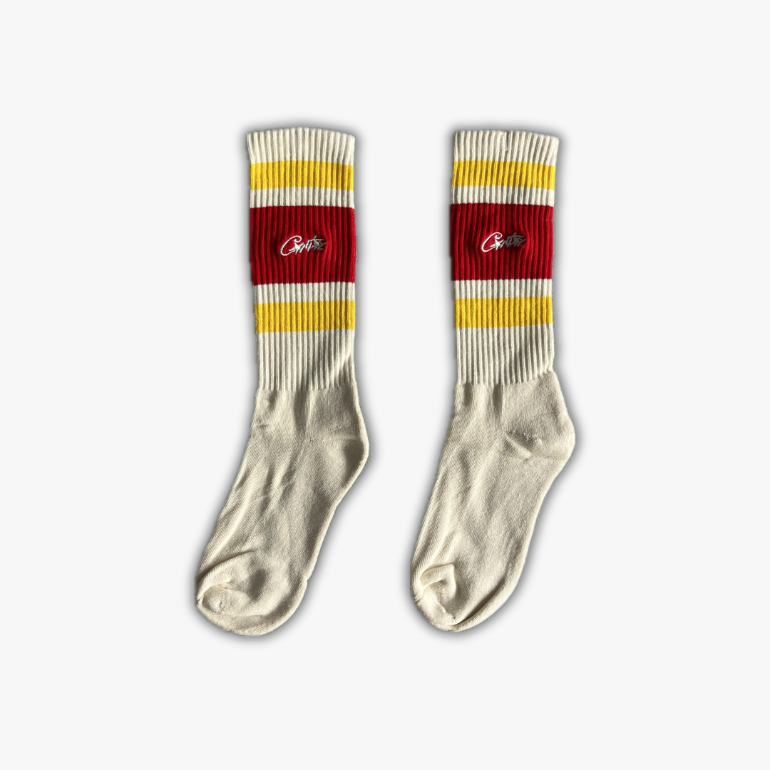 Crtz Socks Beige-Red-Yellow